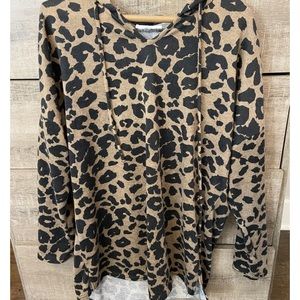 Cheetah print hoodie